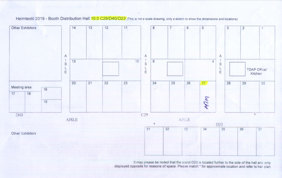 Hemtex Booth Location